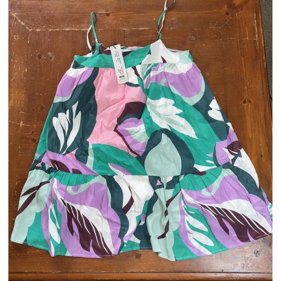 MinkPink Multi Color Floral Pattern Ruffled Lined Mini Sundress size S - Picture 4 of 9